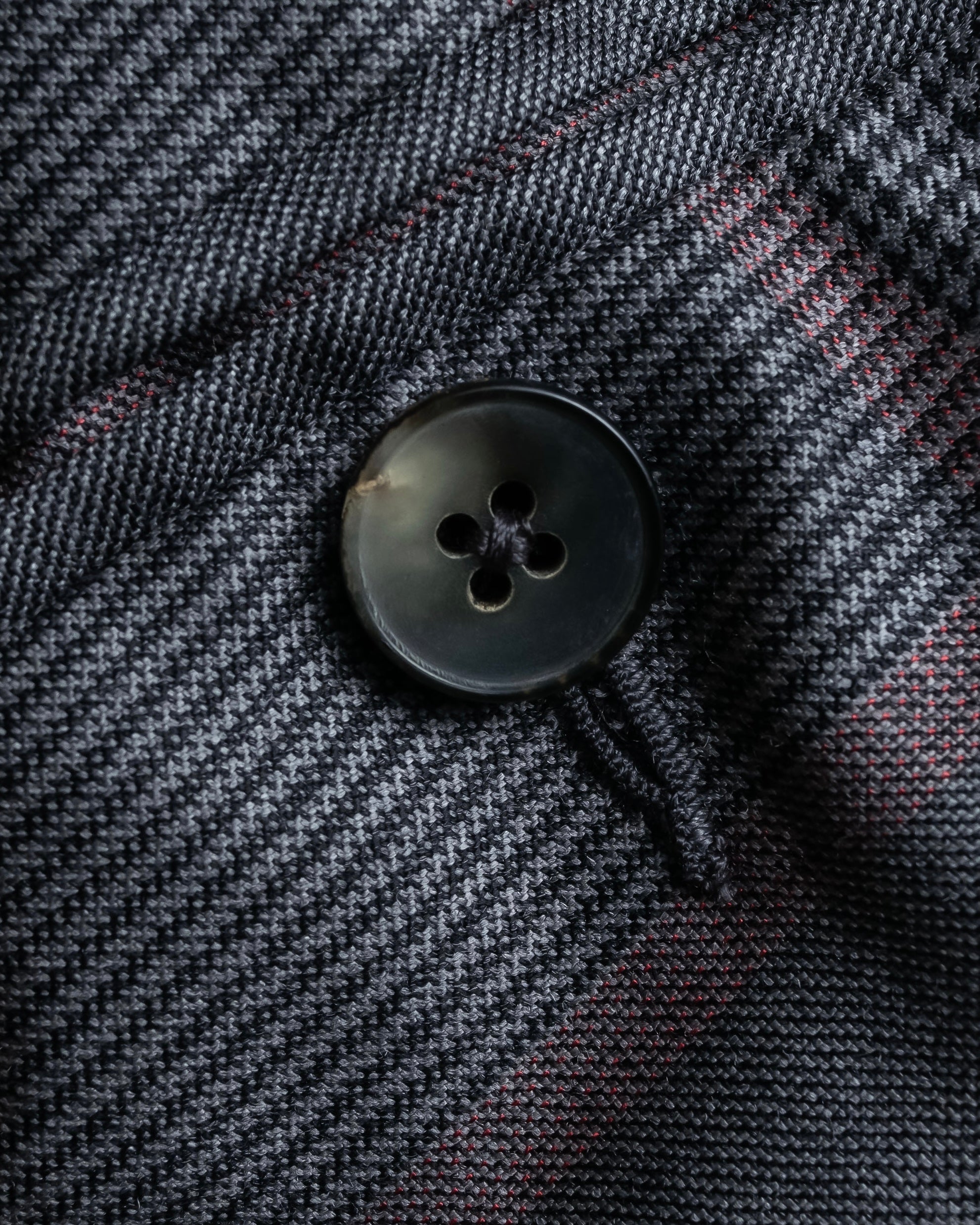 "GUCCI" Glen plaid wool wide tapered slacks