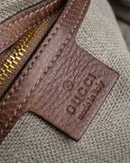 "GUCCI" Charlotte whipstitch hobo leather shoulder Bag