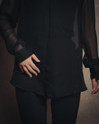 -SPECIAL- “SAINT LAURENT” 2013-2017 Sheer black dress shirt