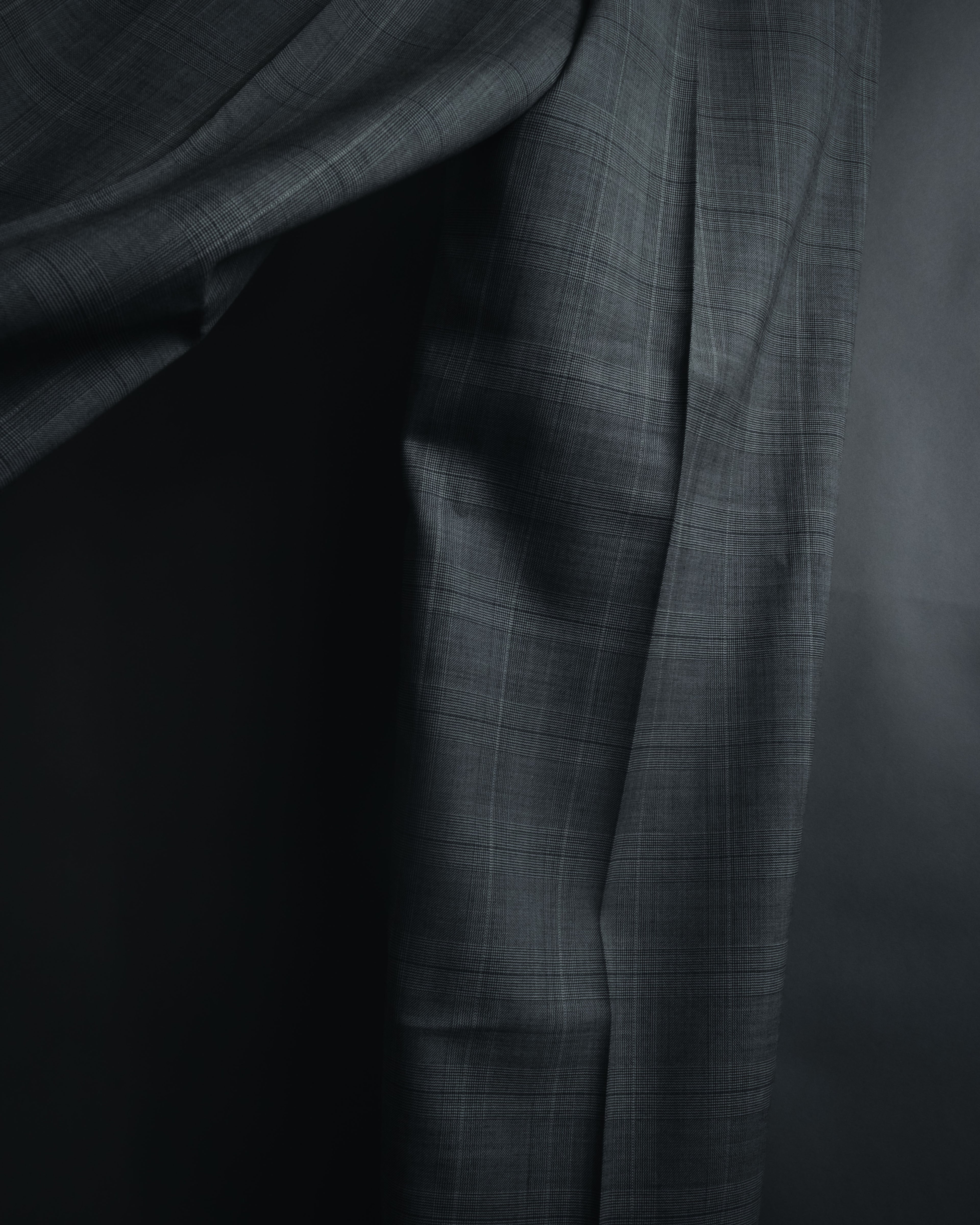 "YVES SAINT LAURENT" 80’s-90’s glen check tailored suit set