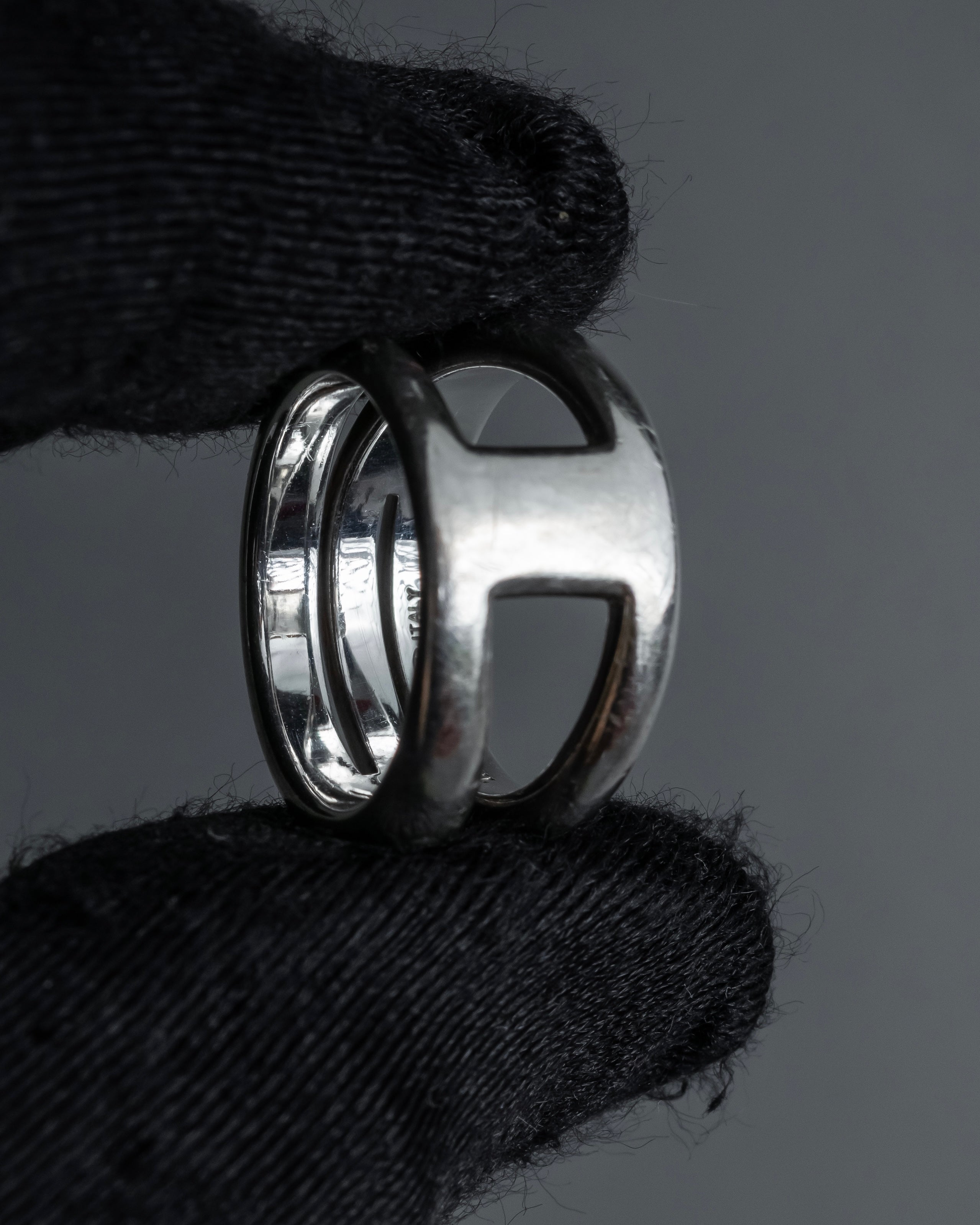 "Tiffany&Co" Open diagonal silver925 ring