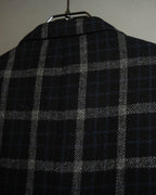 "COMME des GARÇONS HOMME"
90's Oversized wool checked tailored jacke