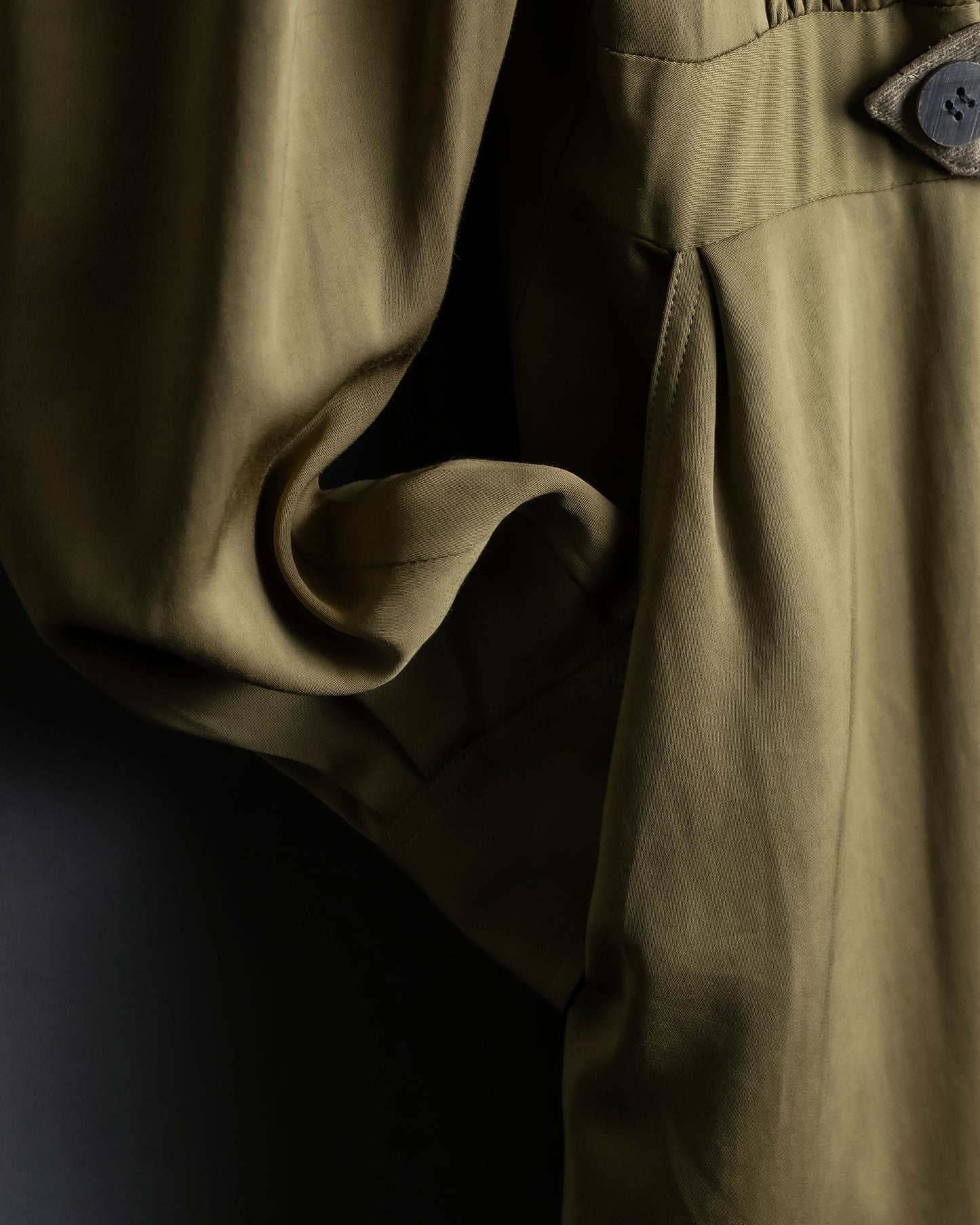 “PHOTOCOPIEU” No collar waistband shirt coat