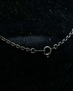 "YVES SAINT LAURENT" Cassandra logo motif silver necklace