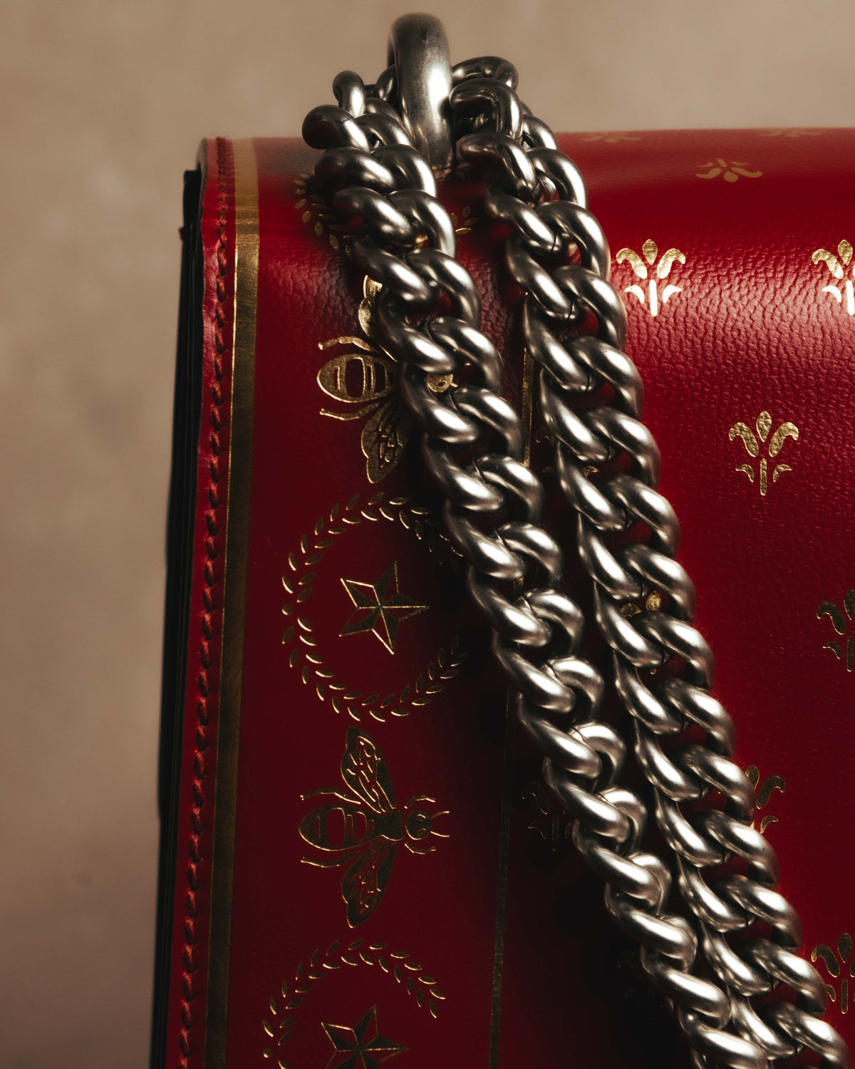 -SPECIAL- "GUCCI" 2010's-20's Collectible gucci garden embellished leather dionysus chain shoulder bag