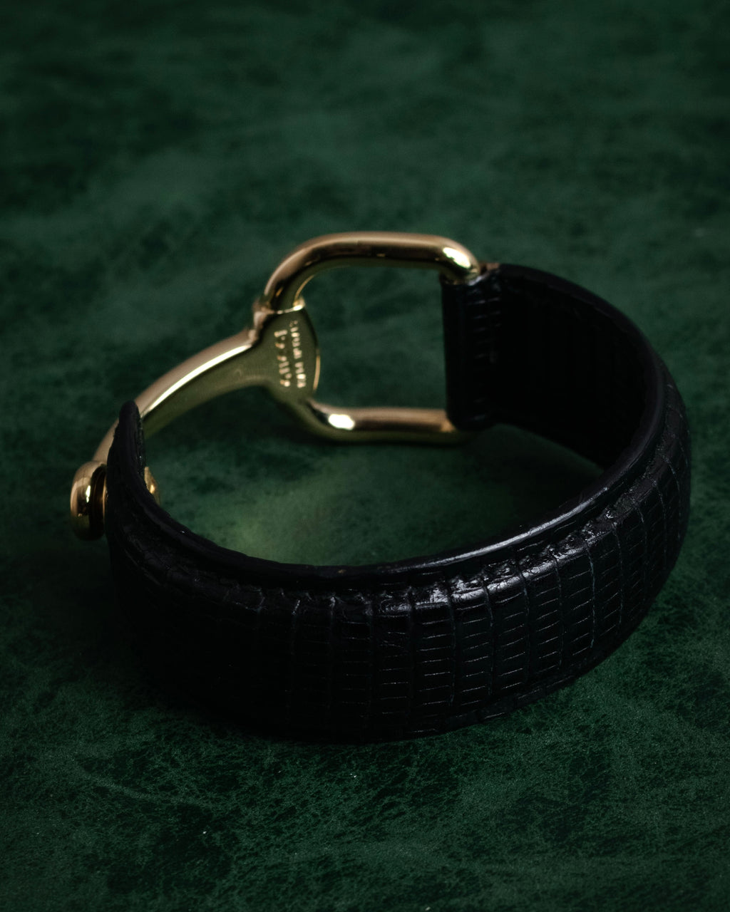 “GUCCI” 90’s-00’s Lizard horsebit bracelet