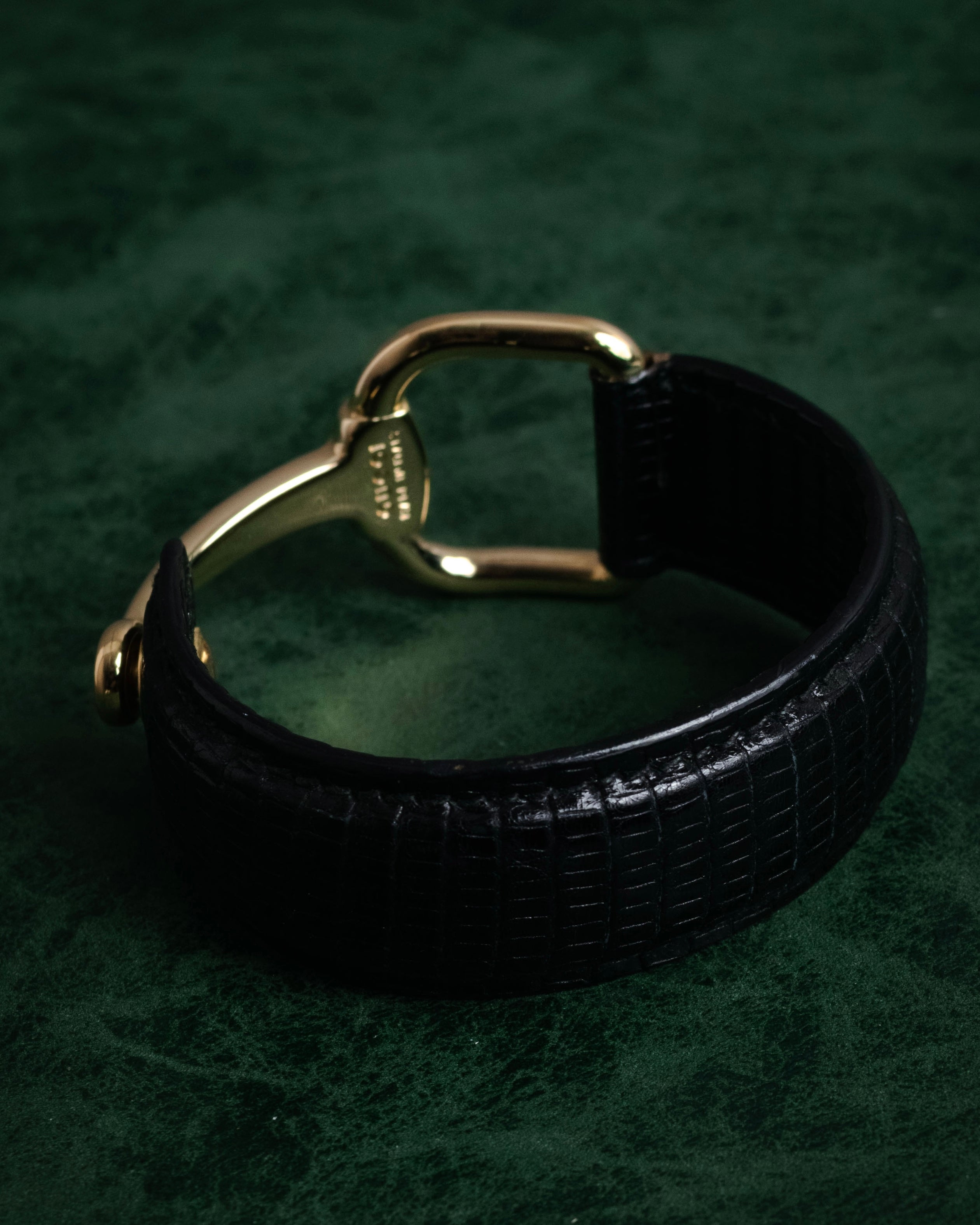 “GUCCI” 90’s-00’s Lizard horsebit bracelet