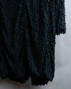 "HERNO" Laser cutwork design structured black dress