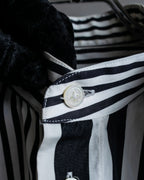 "GIVENCHY" Asymmetrical stripe pattern different thicknesses shirt