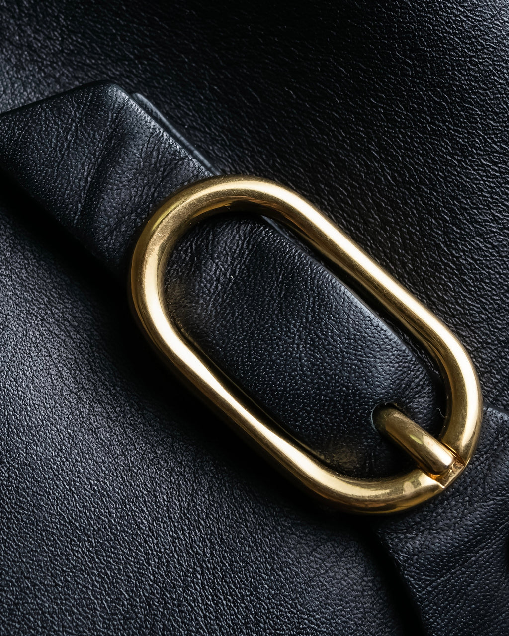 "CELINE" Various studs horizontal leather 2way bag