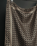 "Christian Dior" 70's-80's Oblique monogram silk scarf