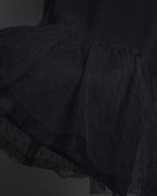 "RED VALENTINO" Lace bib knit tunic dress