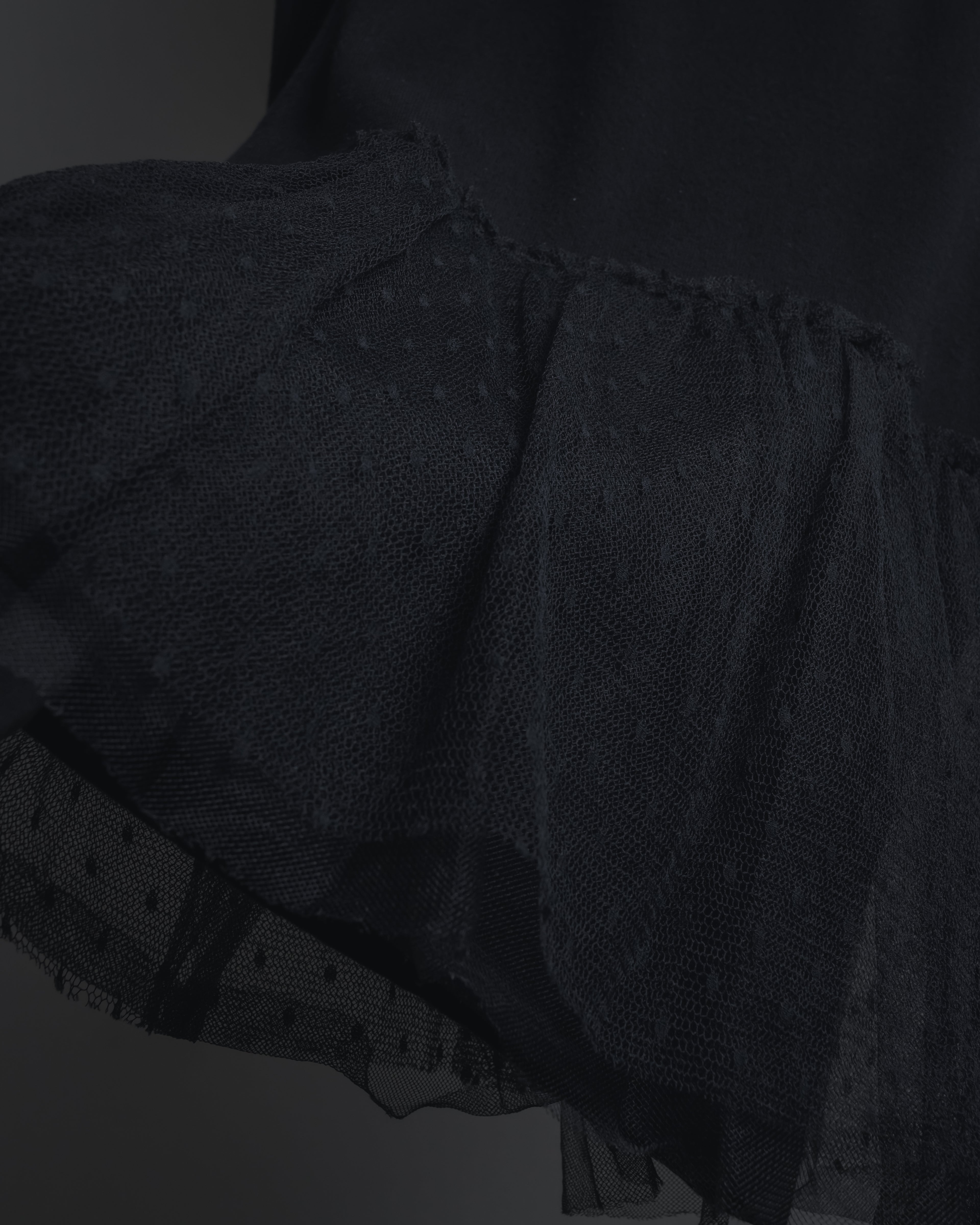 "RED VALENTINO" Lace bib knit tunic dress