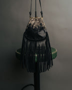 -SPECIAL- “VALENTINO GARAVANI” 2014-2016 lace embellished fringe frame bag