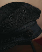 -SPECIAL- "Christian Dior" 20's Intricately embroidered botanical sailor cap