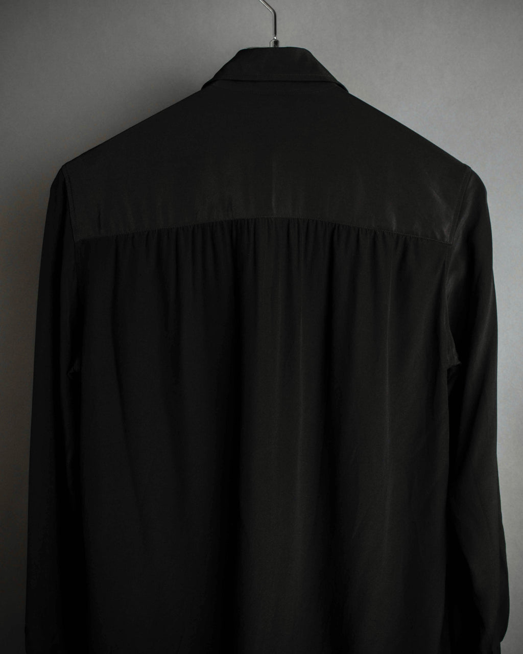 "CELINE" Triomphe embroidered design silk shirt