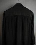 "CELINE" Triomphe embroidered design silk shirt