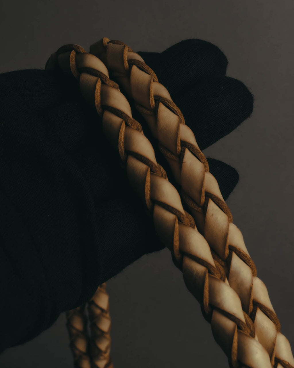 “Burberry” 00’s Braided leather handle suede shoulder bag