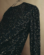 "MARINA RINALDI" 00's-10's Sequined lace long sleeve top
