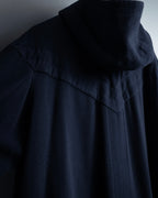 "YVES SAINT LAURENT" Metal toggle design melton wool duffel coat