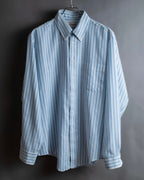 "Vintage light blue striped button-down shirt"