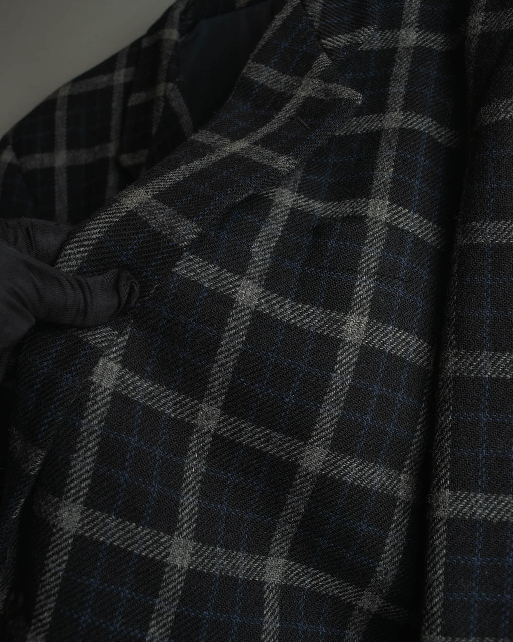 "COMME des GARÇONS HOMME"
90's Oversized wool checked tailored jacke