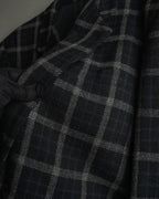 "COMME des GARÇONS HOMME"
90's Oversized wool checked tailored jacke