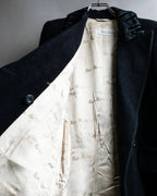 "Max Mara"
 Swakara fer collar oversized wrap style chester coat