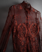 -SPECIAL- "HERMES" 00's Jean-Paul Gaultier Era Engineered Lace Shirt