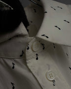 "CELINE" Musical note motif cotton shirt
