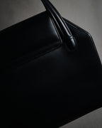 –SPECIAL– "GUCCI" 90’s Architectural oval hardware box calf handbag