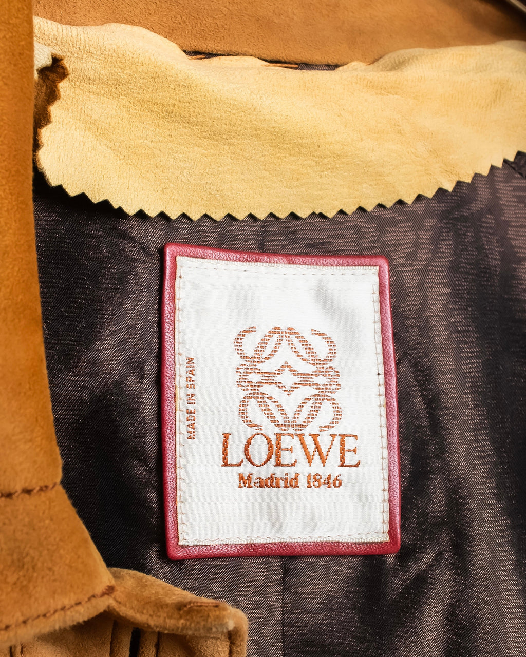 "LOEWE" Out pocket detail oversized suede jacket