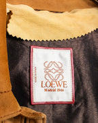 "LOEWE" Out pocket detail oversized suede jacket