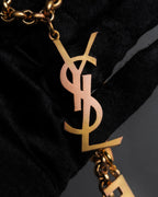 "YVES SAINT LAURENT" LOVE typography &amp; Cassandra motif design bracelet