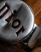 "Christian Dior" Logo lettering engraved silver ring