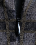 "HERMES" Check pattern cropped skirt