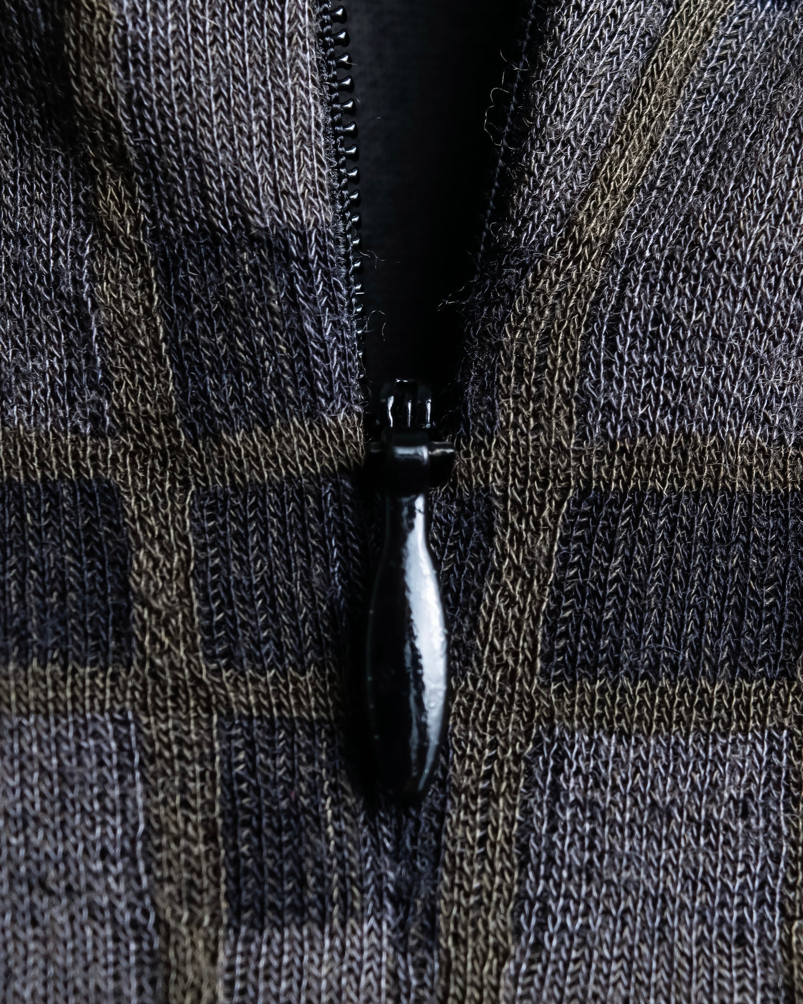 "HERMES" Check pattern cropped skirt