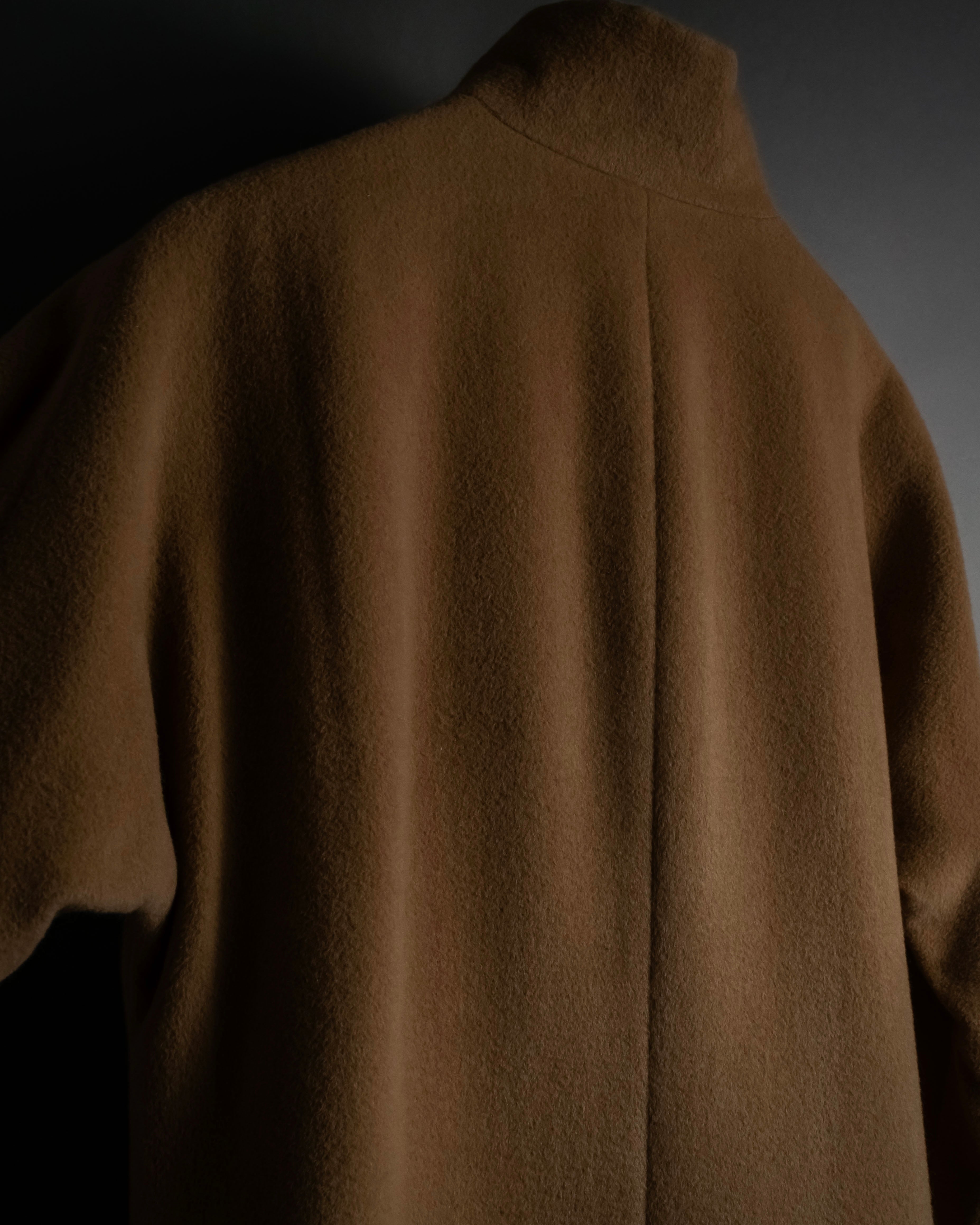 "ISSEY MIYAKE" 03AW Angora wool blend flared silhouette coat