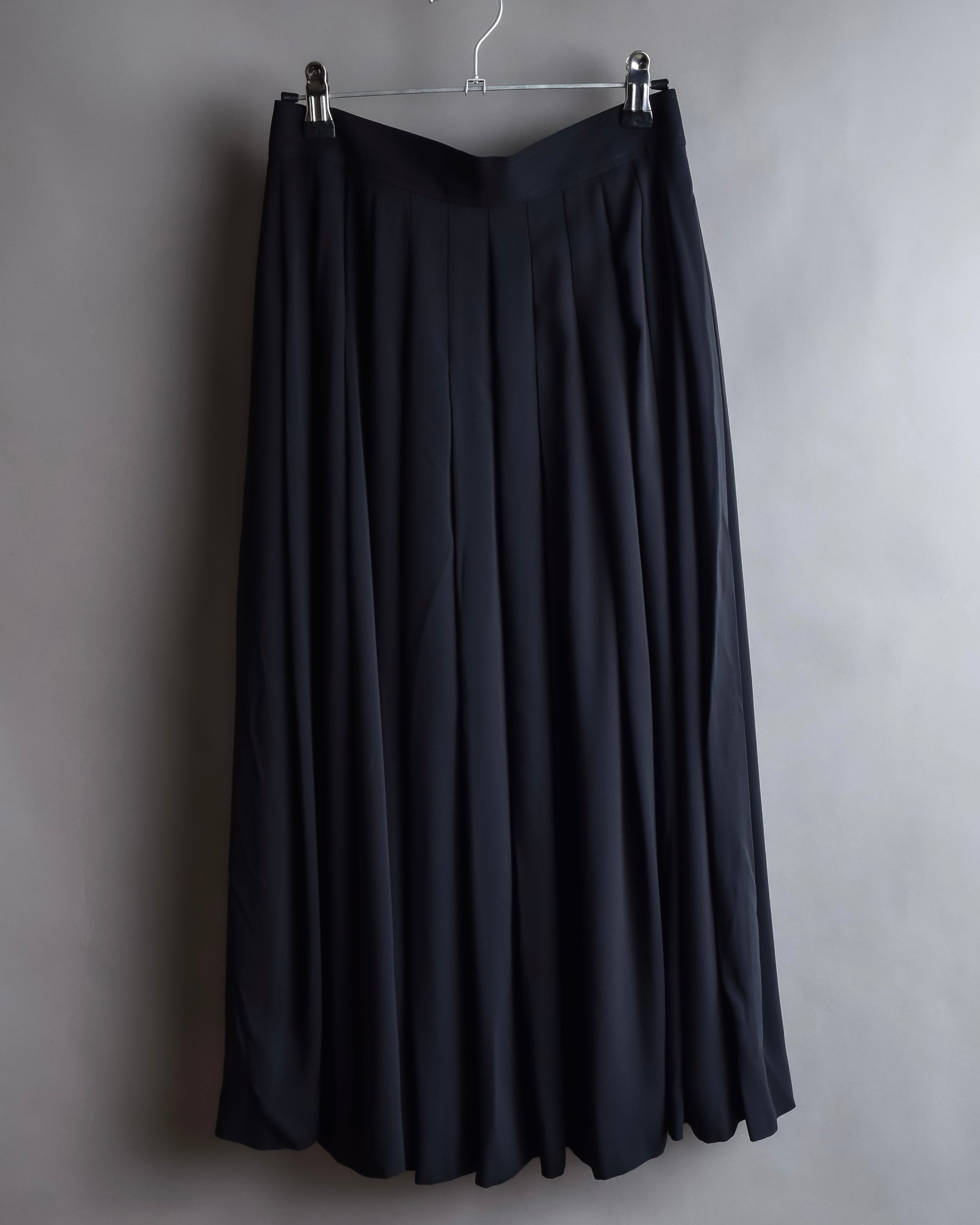 "Chloe" Fold-in pleats maxi length skirt