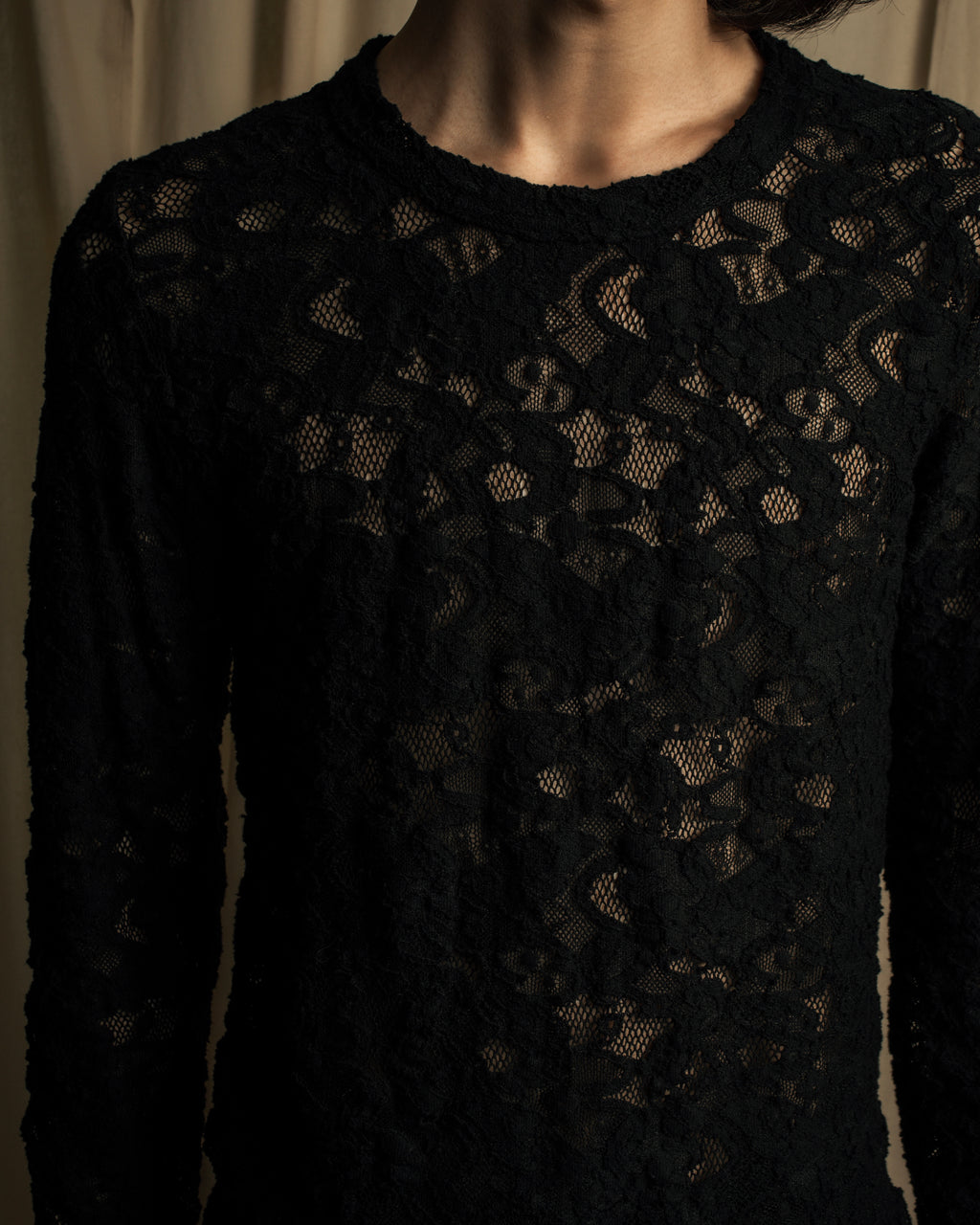 "COMME des GARCONS" 20SS Floral motif lace pullover