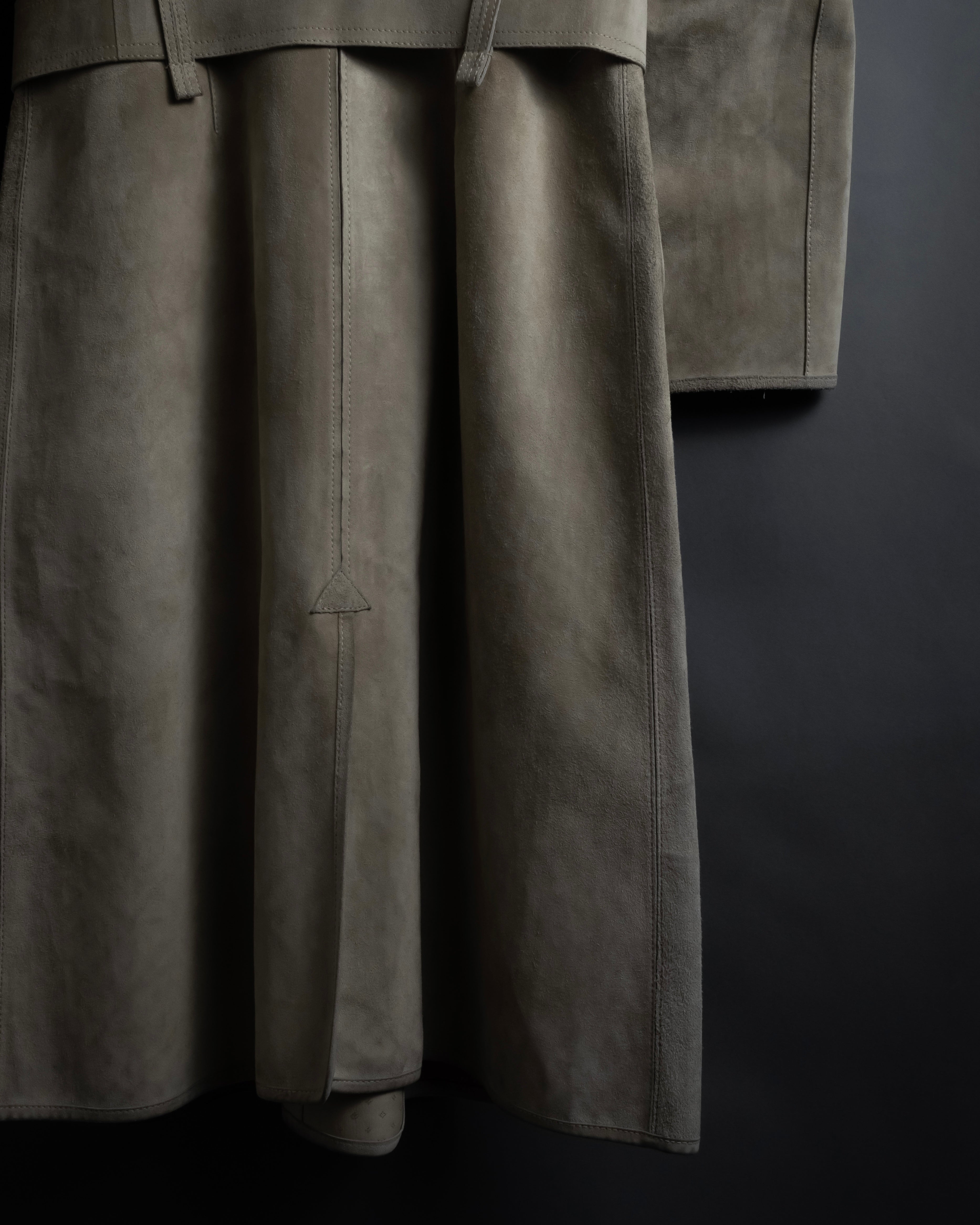 "LOUIS VUITTON" 00's Marc Jacobs period double-breasted suede coat