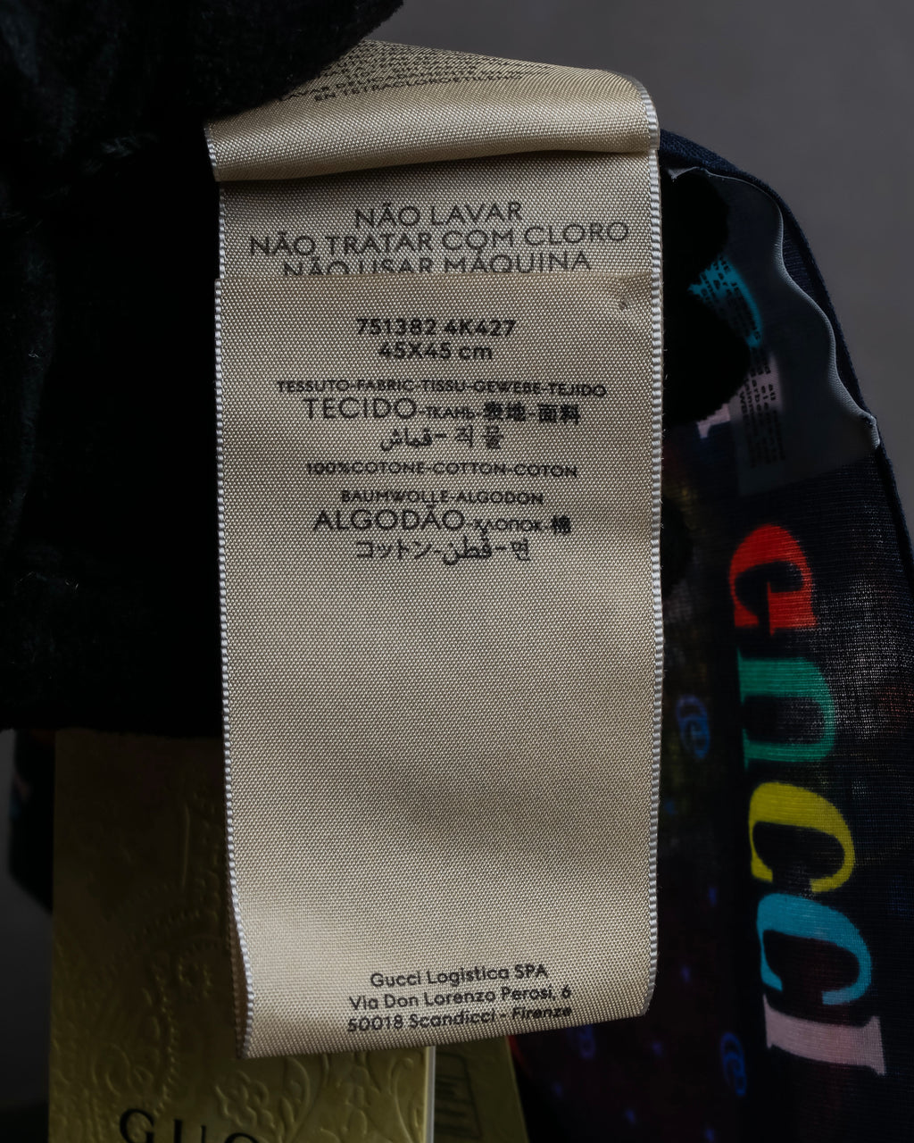 "GUCCI" Michele period Jetson collaboration silk scarf