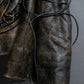 "ROBERTA SCARPA" 100% lamb leather gathered design shaped jacket