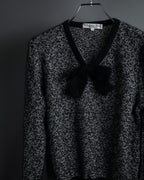 "Christian Dior PRETA PORTER"
Ribbon design mixed yarn knit pullover