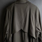 "Vintage matte texture long trench coat"