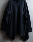 "BALENCIAGA" Oversized poncho flare silhouette hoodie