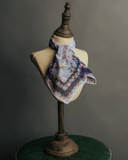 “YVES SAINT LAURENT” 80’s-90’s Floral border scarf