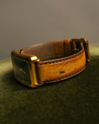 “FENDI” 80’s-90’s Rectangular quartz leather watch