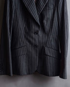 "Dolce & Gabbana" White striped shaped tailored jacket