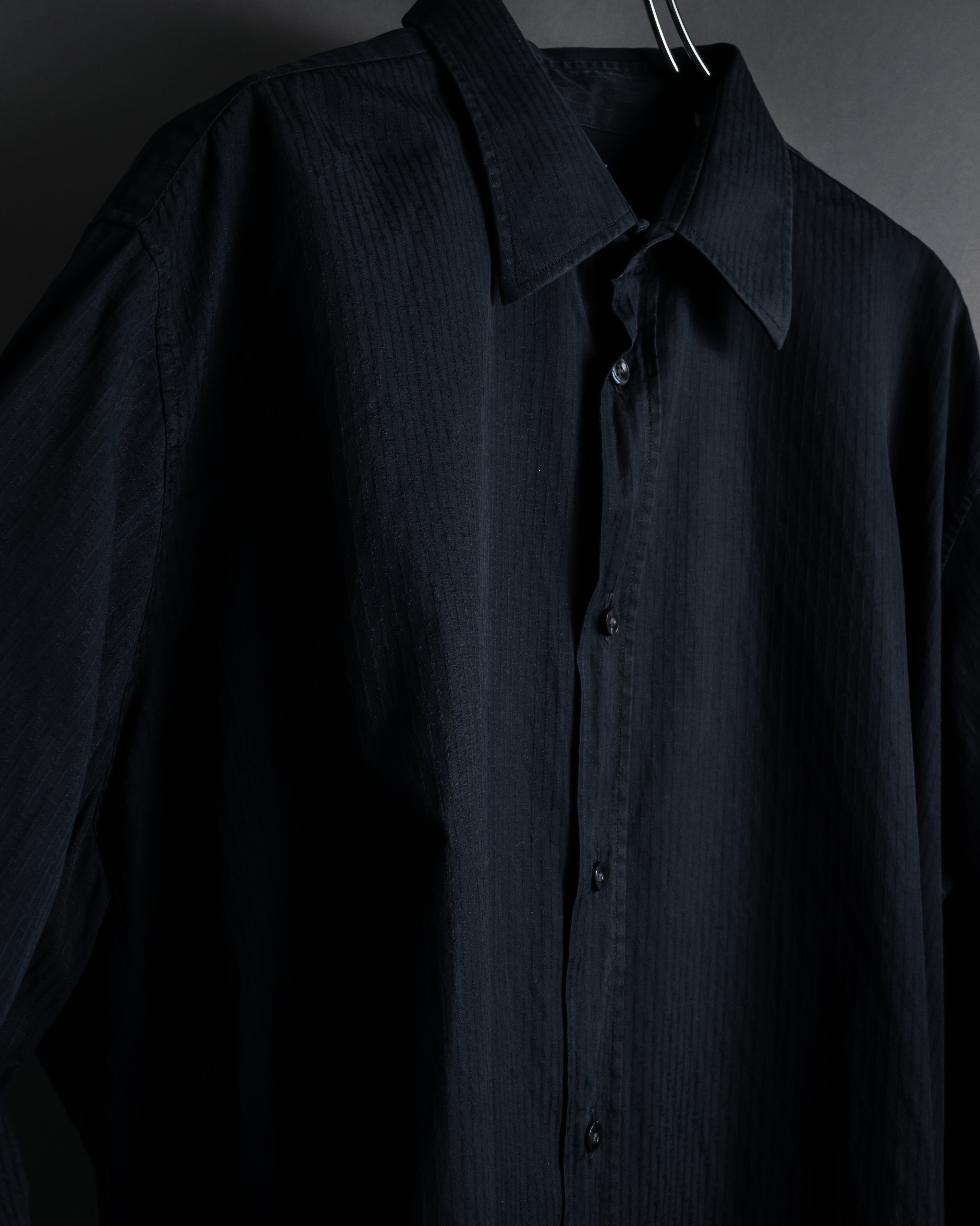 "HERMES" 90’s H-jacquard selier button shirt